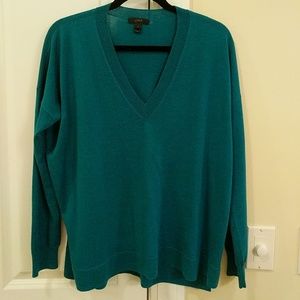J. Crew Merino Boyfriend Sweater teal